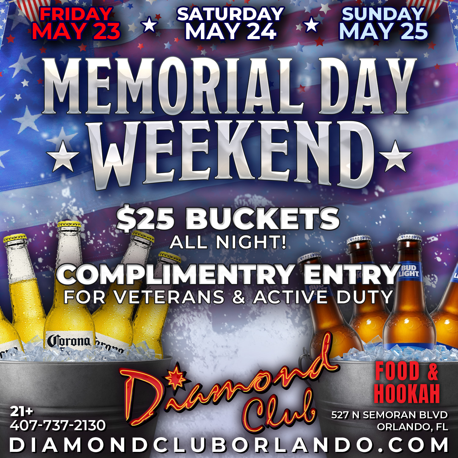 Diamond club memorial day weekend