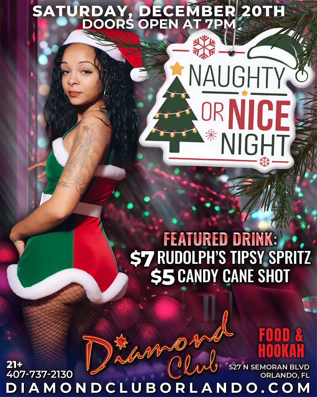 Diamond club naughty or nice party christmas