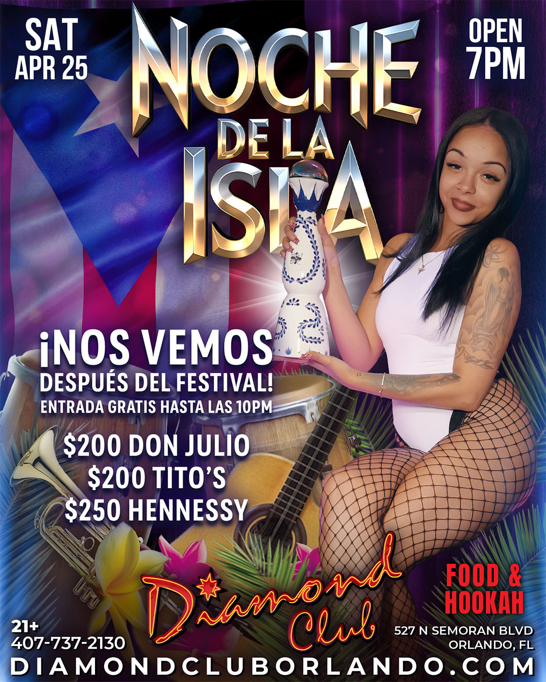 noche de la isla party at diamond club orlando