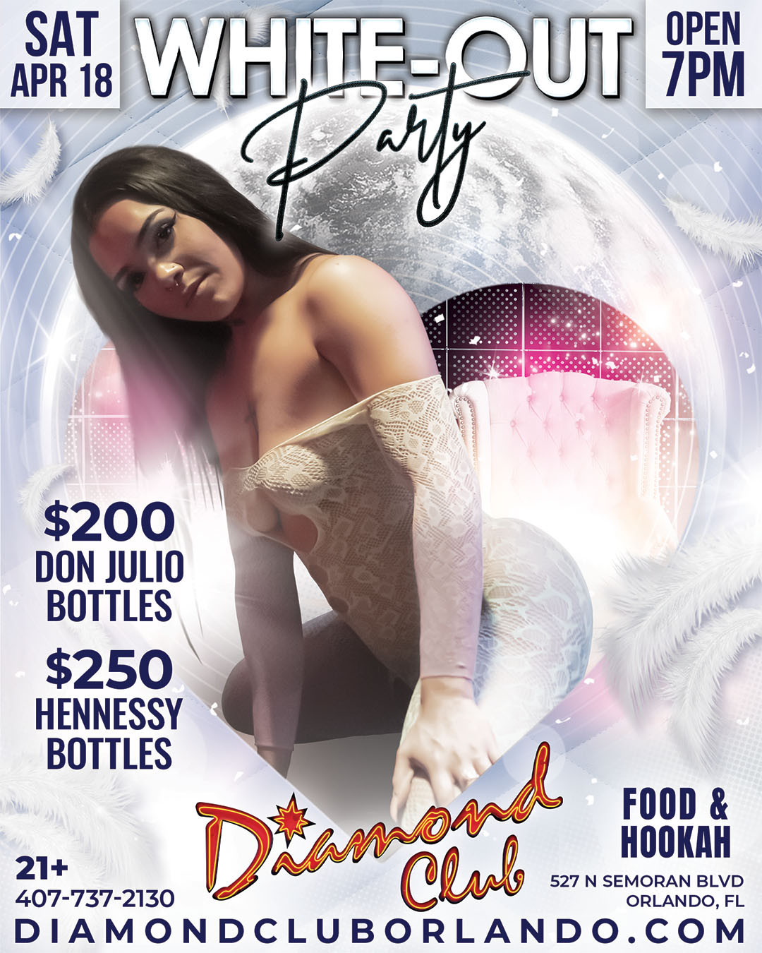 white-out party at diamond club orlando
