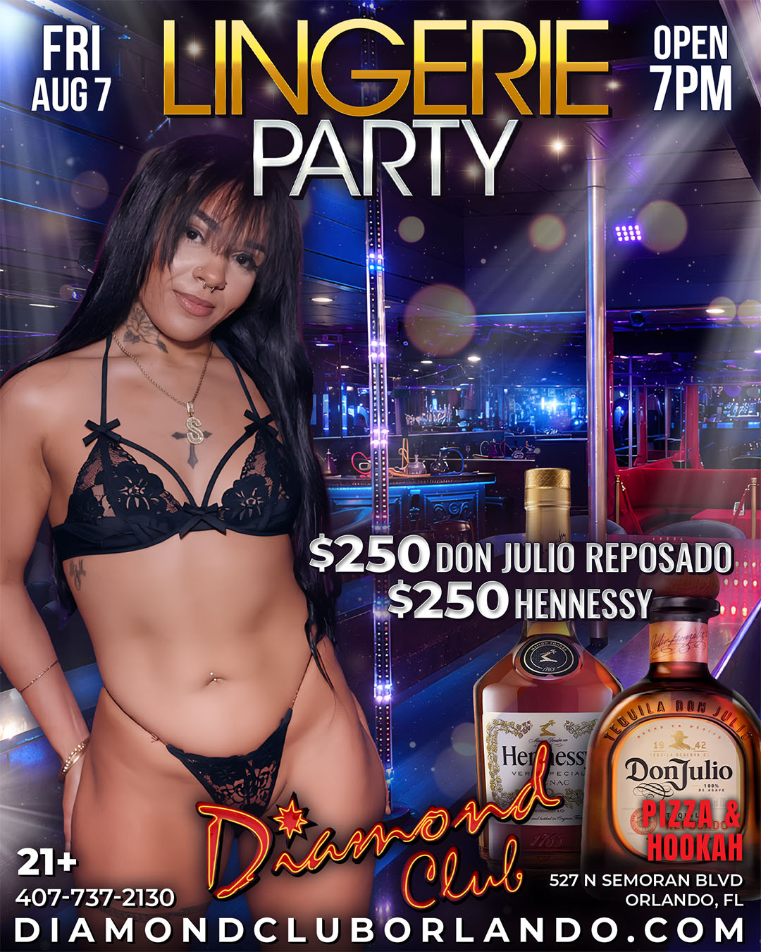 sexy lingerie party at diamond club
