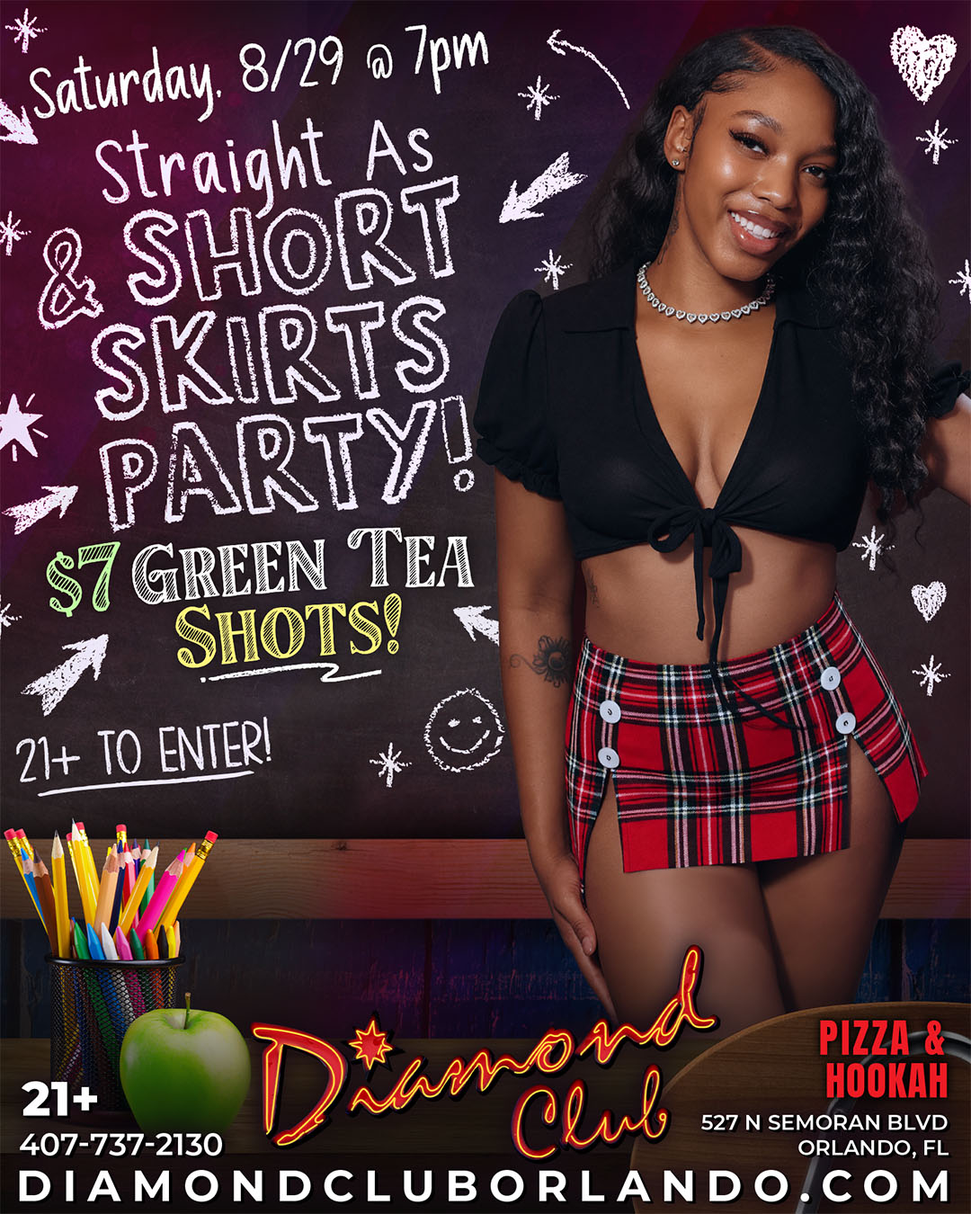 straight As and short skirts party