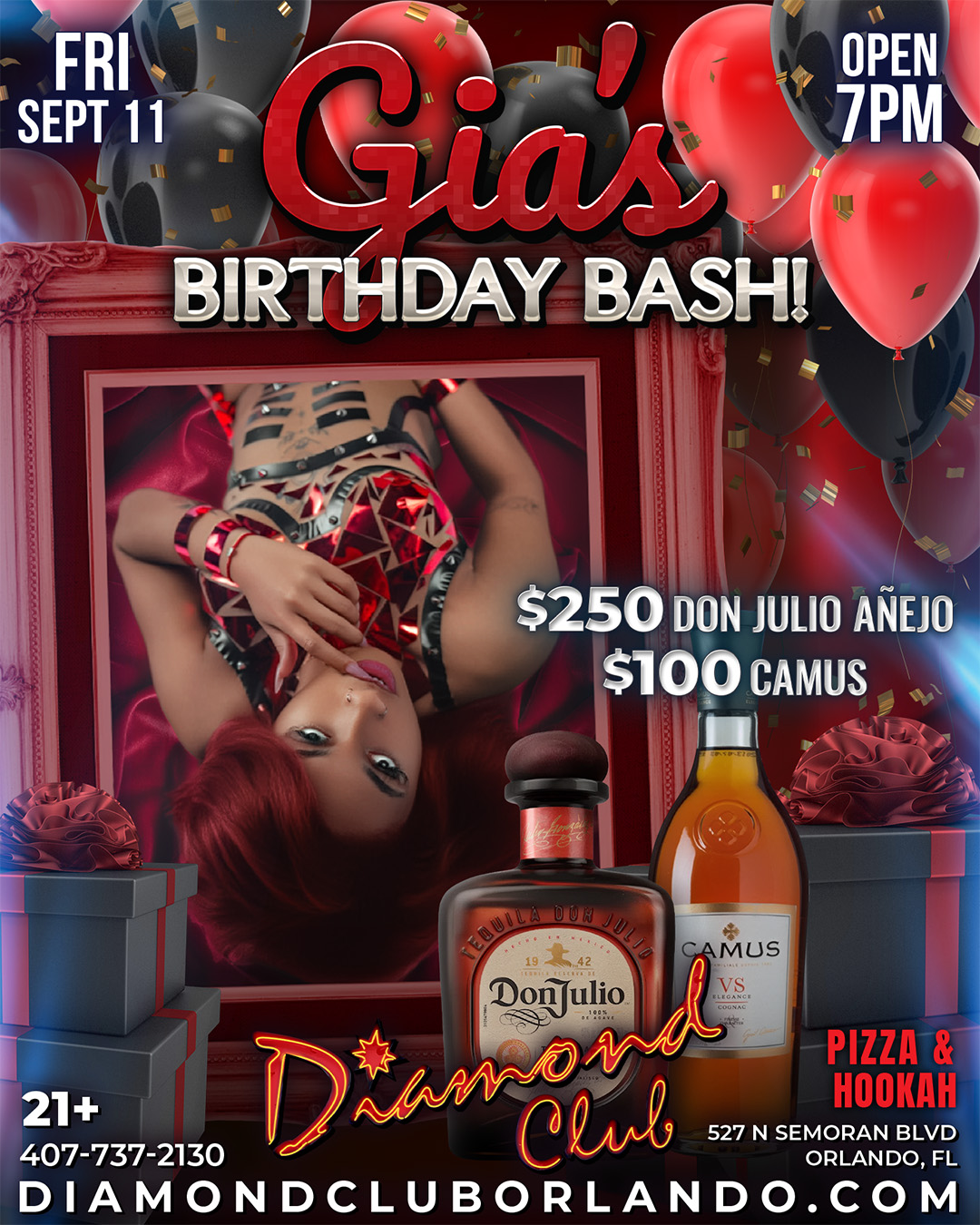 gia's red and black affair birthday bash